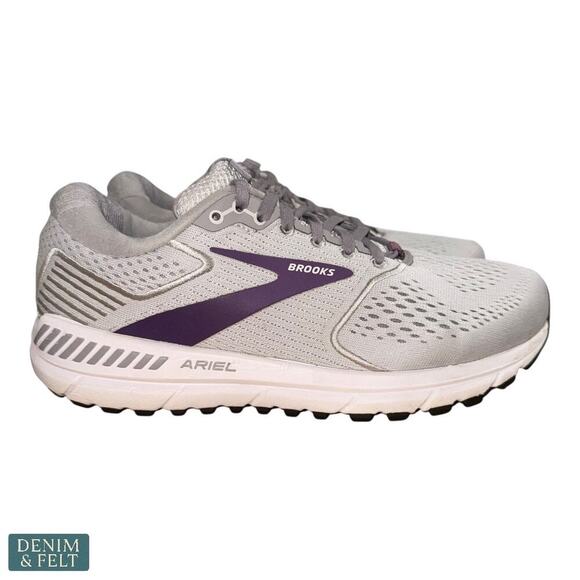 Brooks Ariel ’20 Oyster Alloy Grape Running Walking Shoes Women’s 8.5 Wide - Picture 8 of 14